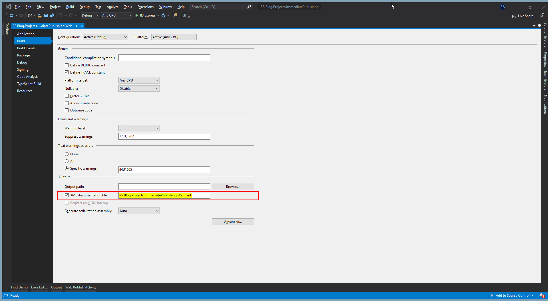 Project documentation generation